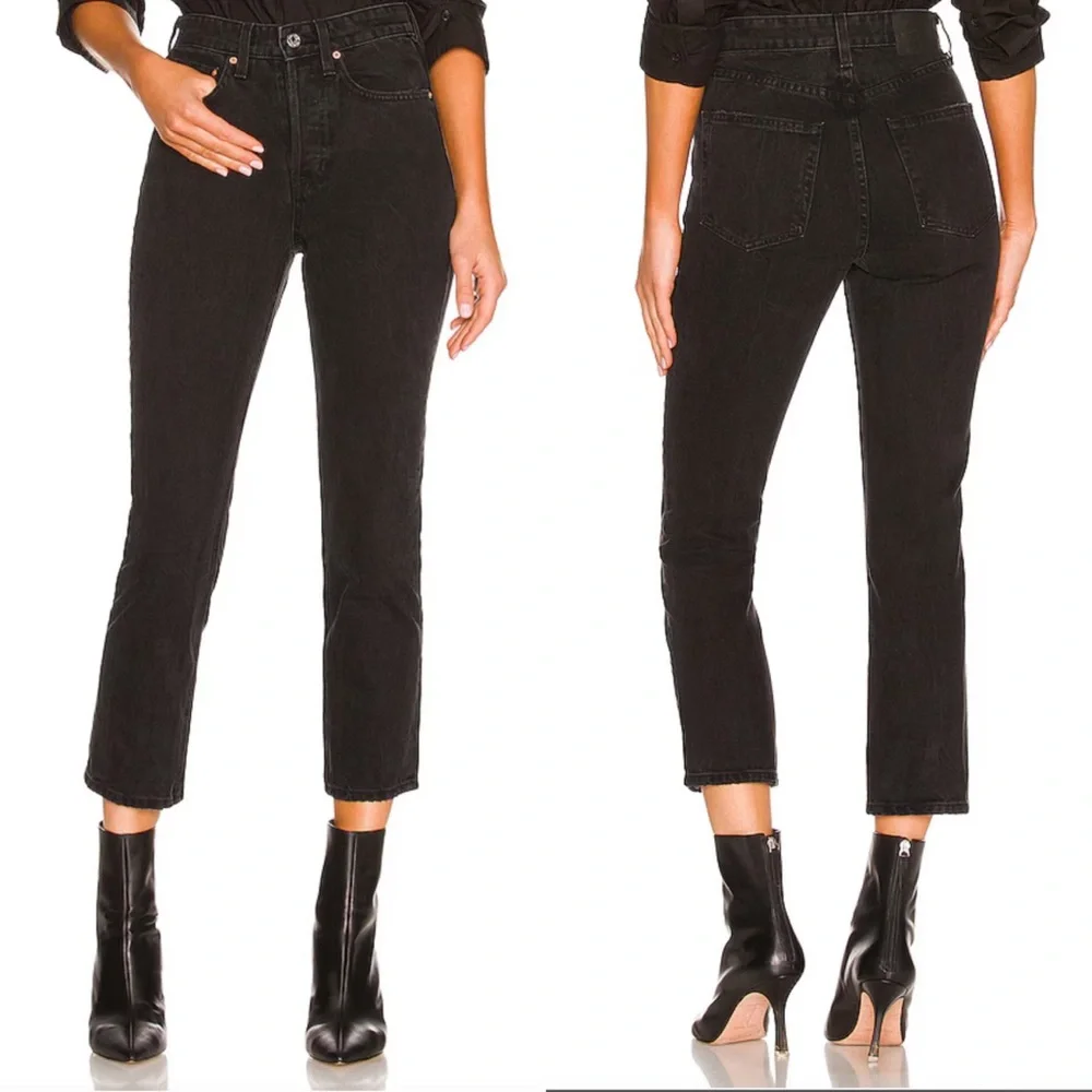 GRLFRND Karolina High Rise Straight Crop East Side Denim Jeans Size 31 - Picture 1 of 12